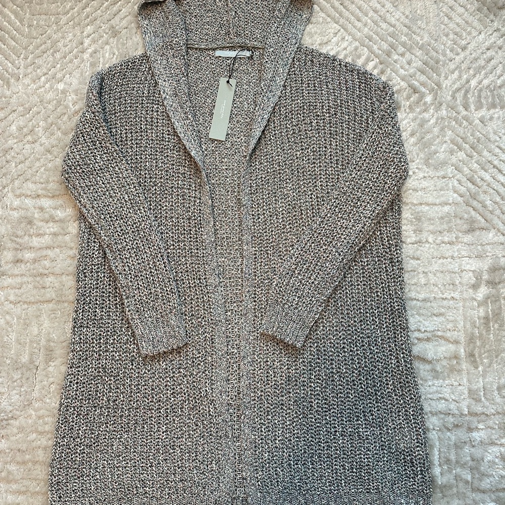 One Grey Day cardigan.  Size XS.  Grey, pink, cream. NWT